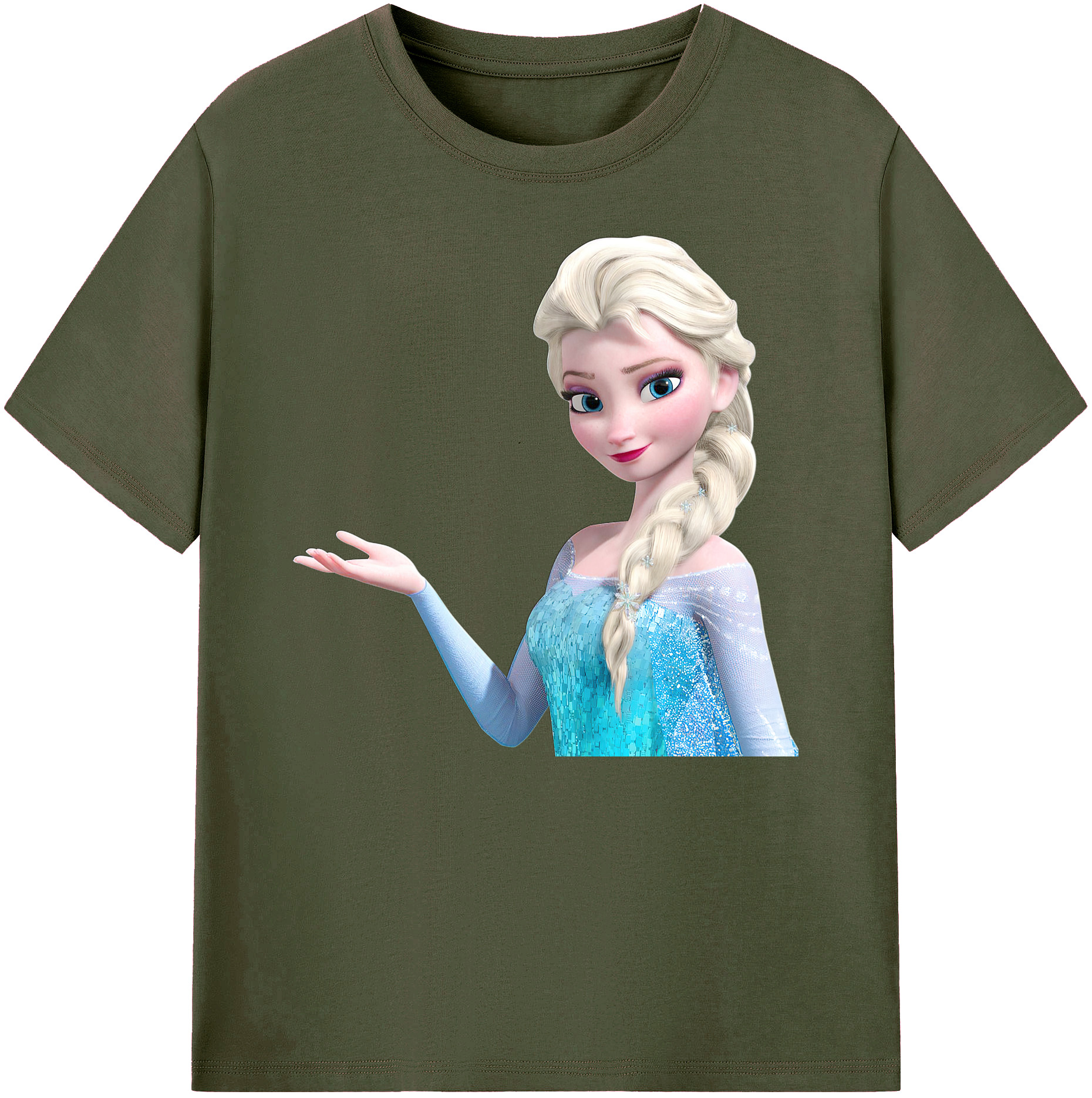 （画像用） アナと雪の女王 アンナ エルサ Frozen Anna Elsa 綿100％ メンズ半袖Tシャツ｜肌触りやわらか＆通気性
